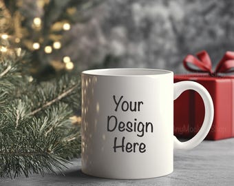 Christmas mug mockup Ceramic Mug Mockup Coffee Mug Mockup 11 oz Mug Mock up White Mug mock up Printify mug mockup Winter mug mockup JPG File