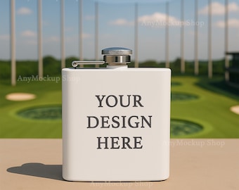 Maqueta de frasco de cadera: acero inoxidable de 170 ml, maqueta POD (descarga digital JPEG)