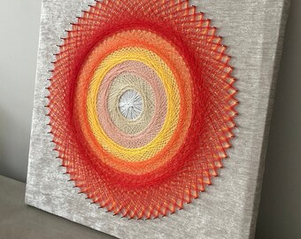 Sunburst String Art – Handmade Wall Decor