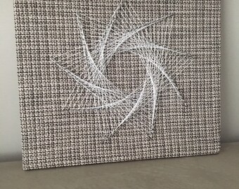 Swirl Star String Art - Detailed Background Design