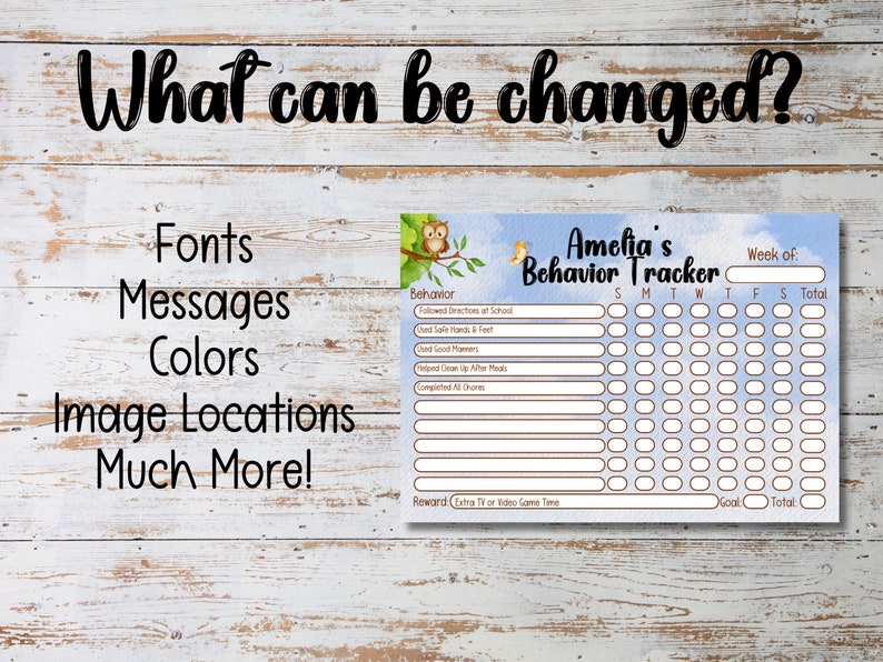 Printable Woodland Animals Behavior Chart for Kids - Reward, Routine ...