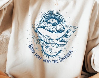 Ocean inspo style coconut girl marine biology beachy sweatshirt  orca shirt ocean animal shirt beachy sweatshirt summer sweatshirt