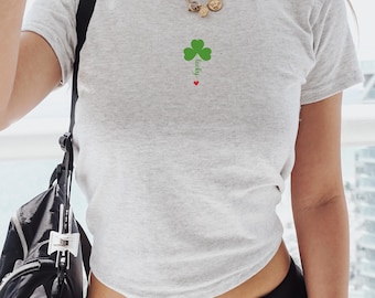 how lucky are we st patricks day baby tee st patricks shirt shamrock shirt cutecore st patricks day baby tee shirt