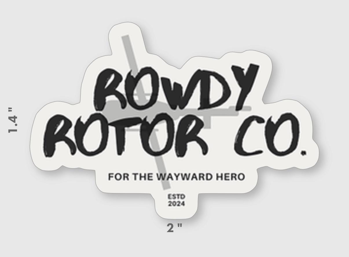 Rowdy Window Sticker Rowdy Rotor Co Ems/hems/nurse/firefighter Sticker - Etsy