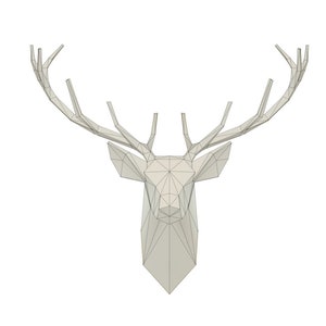 Deer Low Poly DXF Metal Sculpture image 7