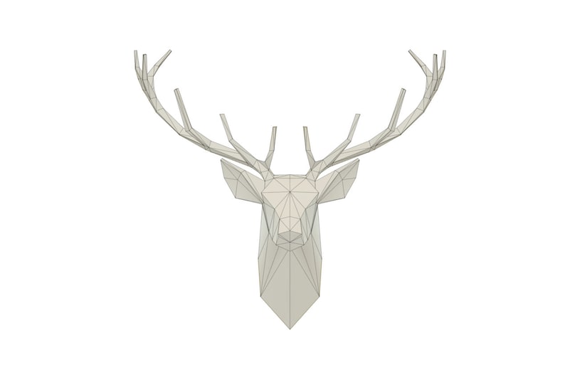 Deer Low Poly DXF Metal Sculpture image 7