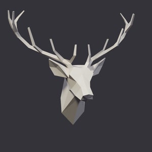 Deer Low Poly DXF Metal Sculpture image 2