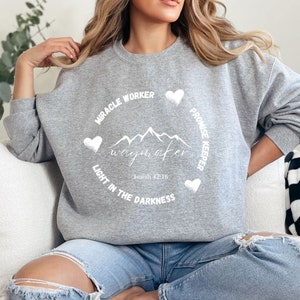 Waymaker Sweatshirt, Miracle Worker Sweatshirt, Christian Sweatshirt, Jesus Sweatshirt, Bible Verse, Christian Gift, Womens Comfy Sweatshirt