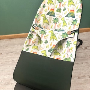 Capa de reposição para espreguiçadeira de bebê feita de tecido de algodão, capa BabyBjorn, dinossauros