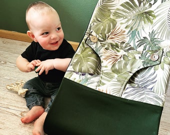 Copertina sostitutiva Baby Bjorn, copertina BabyBjorn, verde monstera