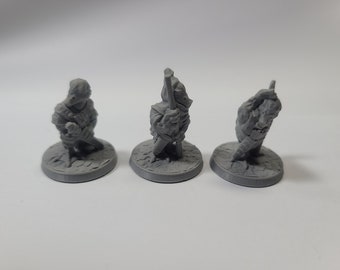 Duckfolk (Pack of 3), 28mm Scale, Unpainted Gray, BriteMinis,