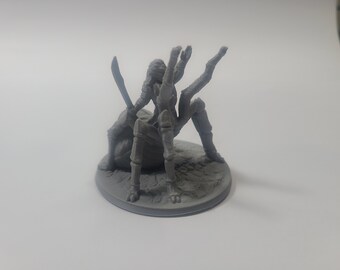 Drider, 28mm Scale, Unpainted Gray, BriteMinis