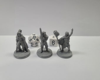 Dark Elf Minis, 3 pack,  28mm Scale, Unpainted, Gray, BriteMinis