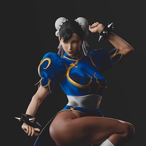 3D Resin Printed Chun-Li Street Fighter Model Kit UNPAINTED