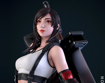 3D Resin Printed Tifa Final Fantasy Fan Art Model Kit Unpainted