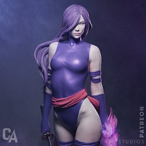 3D Resin Printed Psylocke X-Men Model Kit UNPAINTED
