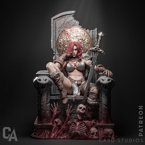 3d resin Printed Red Sonja Model Kit Unpainted