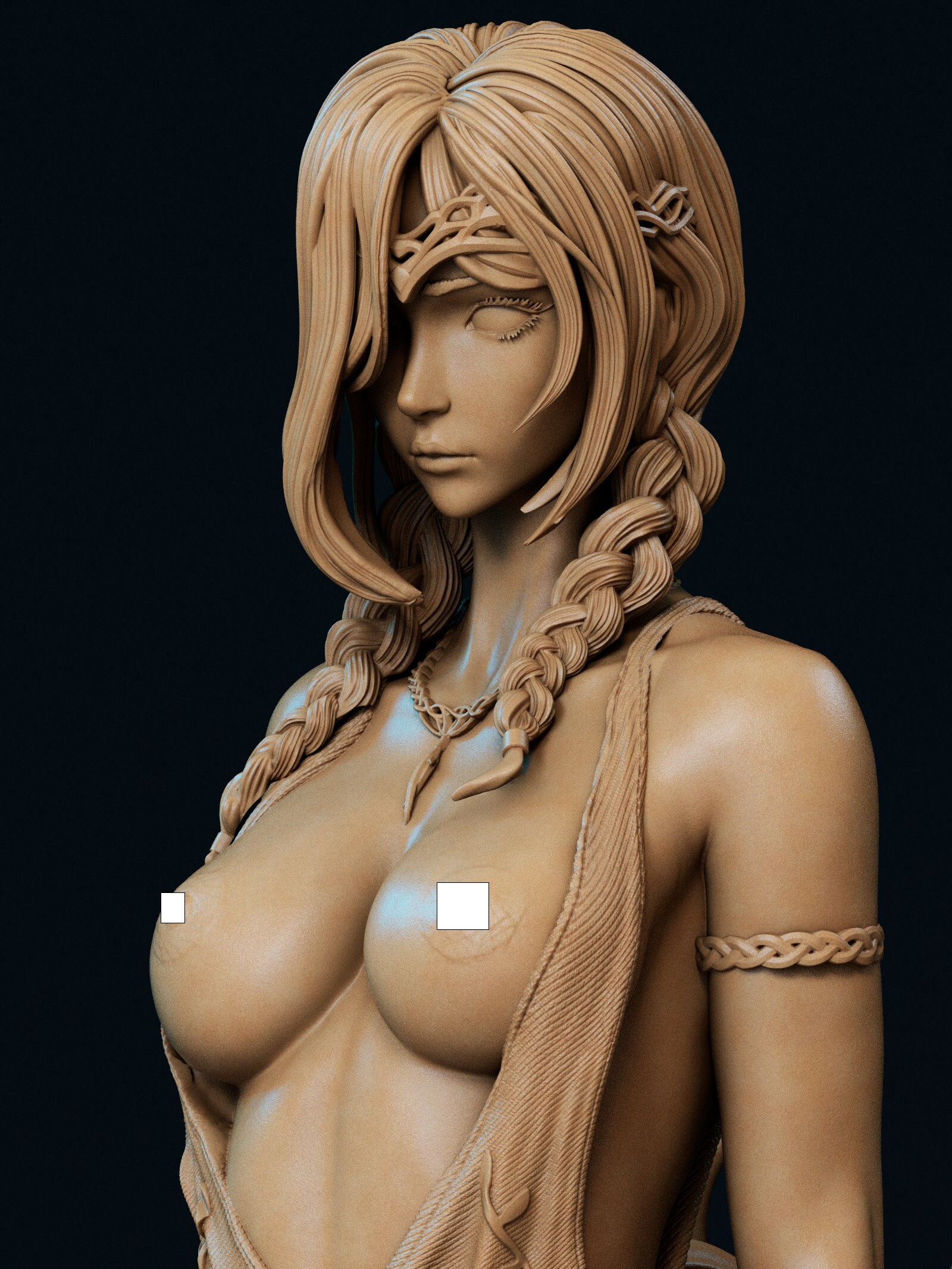 3D-hars gedrukte NSFW koningin Marika Elden Ring Model Kit ONGESCHILDERD