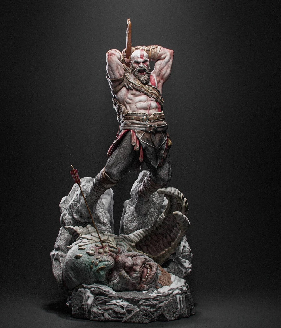 3D Resin Printed Kratos God of War Model Kit Unpainted - Etsy