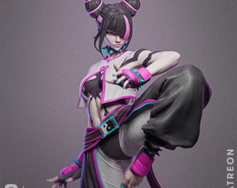 3D Resin Gedruckt Juri Street Fighter Fan Art Modell Bausatz unbemalt