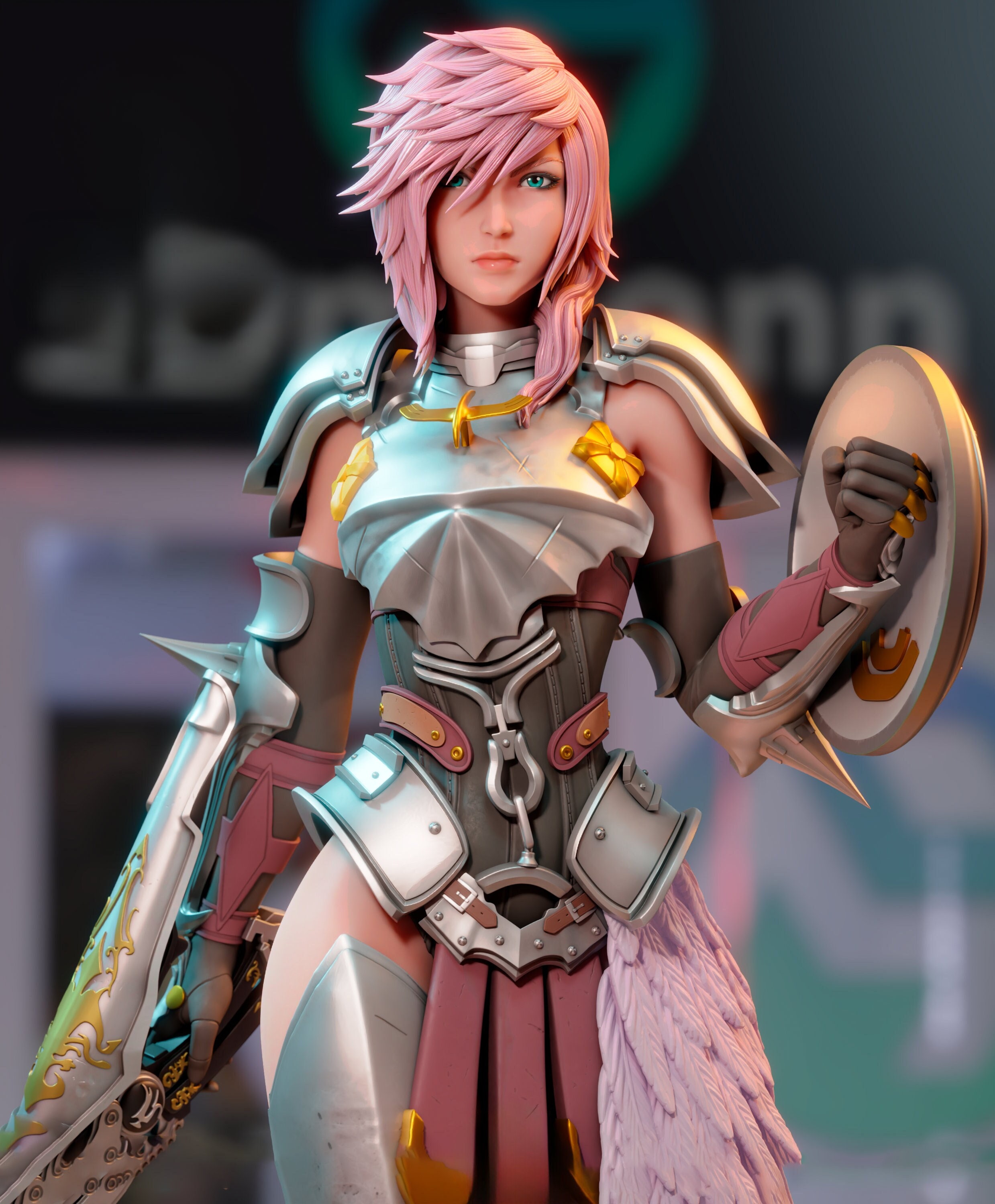 【未開封】リリア pre-painted Figure 3D Resin Printed Lightning Final Fantasy Fanart Model Kit