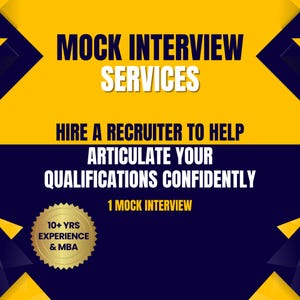 Mock Interview & Career Coaching, Build Confidence and Articulate Skills, Interview Prep, Feedback and Personalized Guidance for Job Success