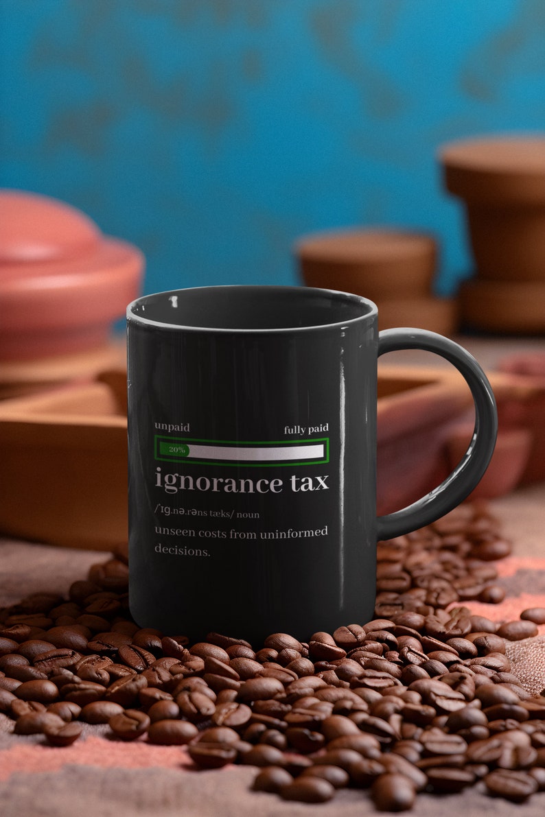 Ignorance Tax 20% Definition Print, Knowledge Quote Printable Art ...