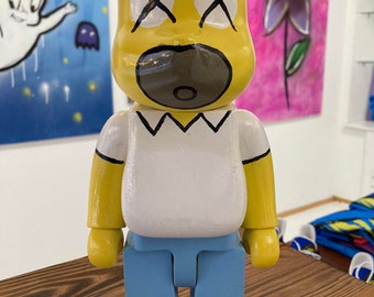 Homer custom bearbrick pop art figure kaws hypebeast simpsons graffiti street