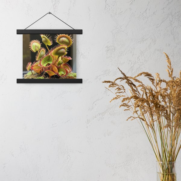 beautiful plant decor, Botanical wall hangings, exotic plant artwork, eye catching wall art, Venus flytrap picture, Plant visuals gallery