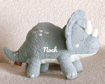 Baby Dino Plush Toy, Personalized Stuffed Animal with Name, Dinosaur Plush Toy, Gift for a Newborn Boy, Newborn Gift