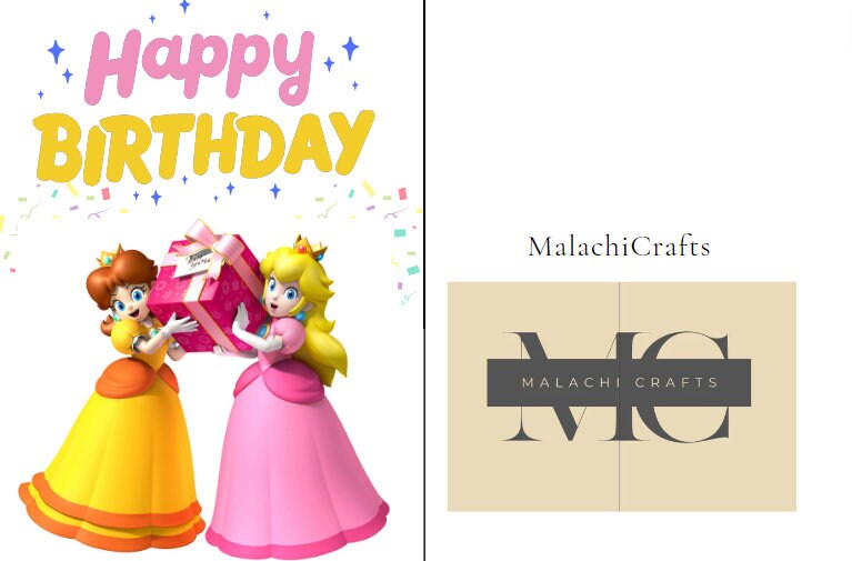 SUPER MARIO Digital Birthday Card - Il Fullxfull.5777258175 Ozzd