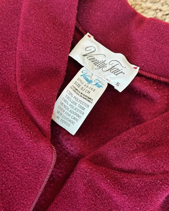 Vintage 1980’s Maroon Vanity Fair House Coat - image 3