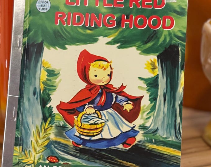 Vintage Little Red Riding Hood Book – Junior Elf Book, Retro Fairy Tale ...