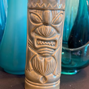 Vintage Tiki Mug – Polynesian Style Ceramic Cocktail Cup – Mid Century Barware