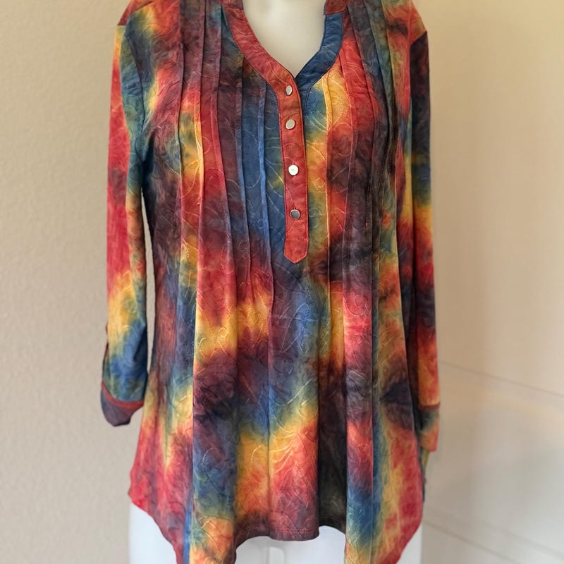Arty Wattle Pintuck Shirt Blouse