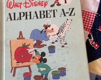 Walt Disney 4 Book Set, Alphabet A-Z #1, Adventures in Colors and
