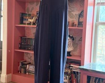 NWT Navy Blue Sleeveless Wide Leg Jumpsuit Womens XL One Piece Outfit Minimalist Dressy Casual Romper Pantsuit