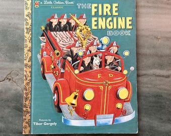 Vintage Little Golden Book The Fire Engine Book 1987 Edition Classic Fire Truck Story Retro Kids Book Collectible Nursery Decor Vintage Book