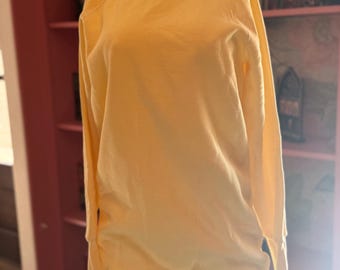 Vintage Pannill Yellow Sweatshirt • Medium Made in USA Raglan Crewneck • Retro 1980s 1990s Minimalist Pullover • Cozy Vintage Sweater