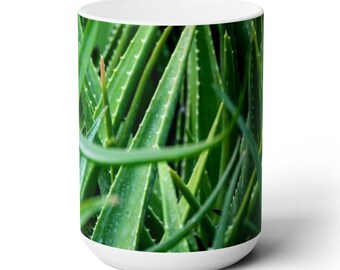 Aleo vera mug for nature lovers, plants lovers, a gift of green environment, leave close to nature with this beatiful mug, bestselling gift