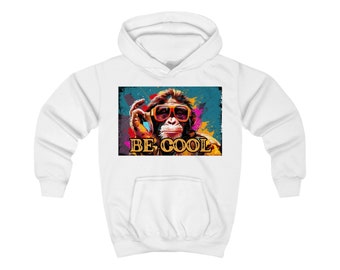 Little Monkeys Be Cool - Sweat-shirt à capuche unisexe pour enfant.