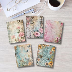 Floral Greeting Cards Set | Vintage-Inspired Stationery, Birthday Cards, Thank You Cards, Blank Note Cards, Multi-Purpose Invitations
