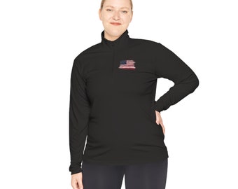 American Flag Unisex Quarter-Zip Pullover