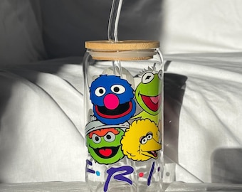 Muppets Glass Tumbler | 16oz | Cofee/ Tea/ Smoothies Drinks