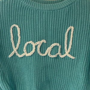 Hand Embroidered Baby and Toddler Sweater Personalized Local Sweater Baby image 4