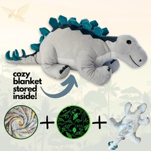 Serene Stegosaurus - Dinosaur Throw Blanket