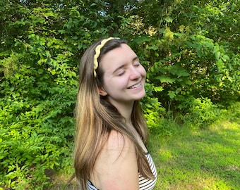 Boho Crochet Headband: Handmade Cotton Festival Hair Accessory