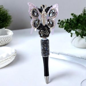 Blingy Butterfly Beaded Pens - Glam Stationary