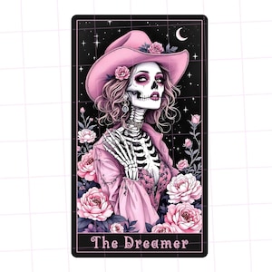 EL SOÑADOR, Clipart de Tarot divertido de esqueleto sarcástico, Archivo de sublimación, Gráficos de pod divertidos / Gráficos comerciales / Impresión bajo demanda PNG