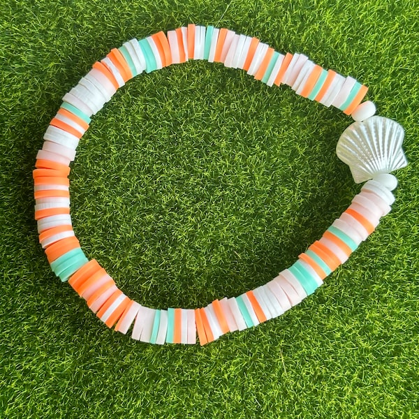 Beachy Preppy Clay Bead Bracelet